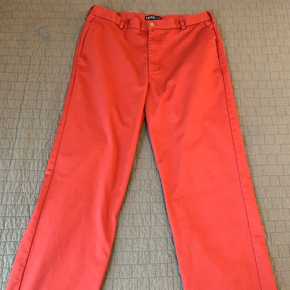 Red Izod Straight Fit Chinos 33x32